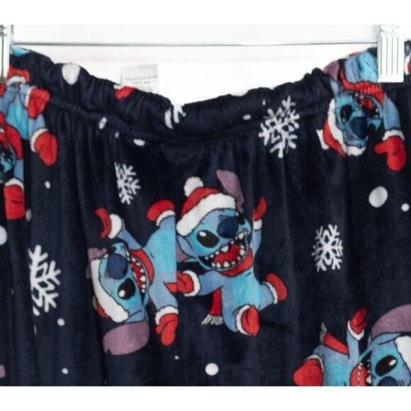 Disney Stitch Size S Polyester Pajama Pants With Snowflakes Print - Picture 6 of 8